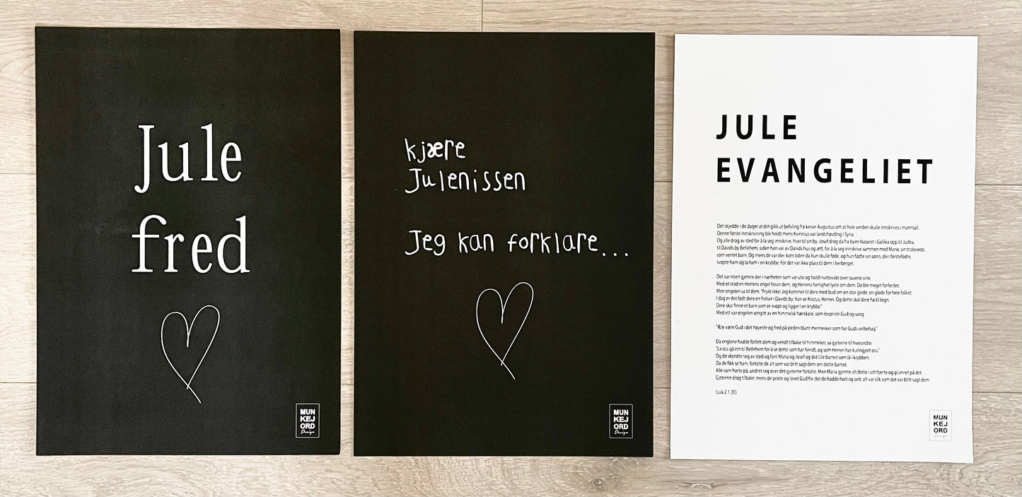 PAKKETILBUD 3 PK! Juleplakater