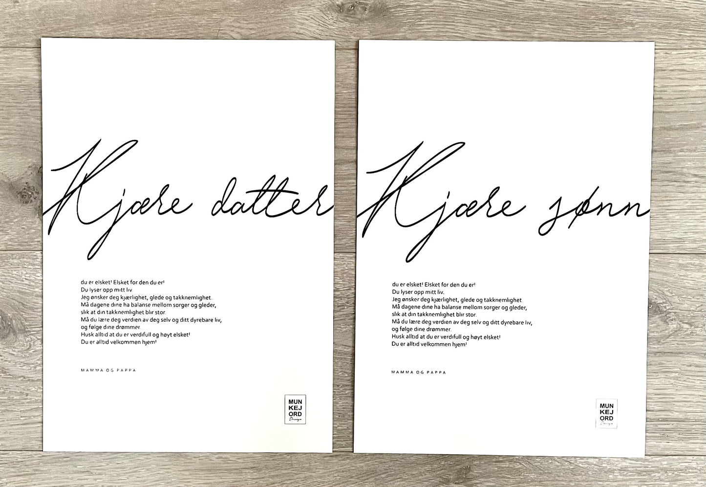 PAKKETILBUD 2 PK! Sønn/datter